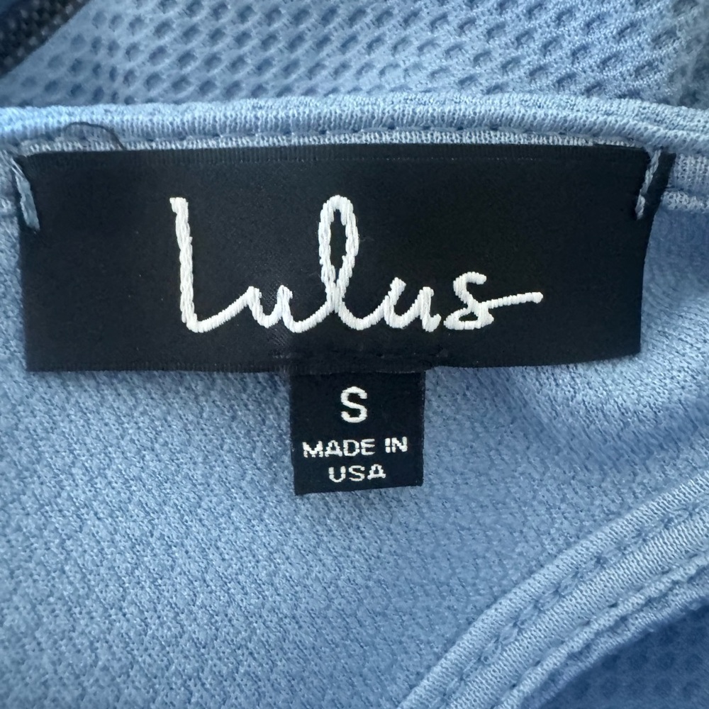 Lulus Home Before Daylight Mini Knee‎ Length Dress, Periwinkle Sky Blue, Size S - Picture 10 of 14